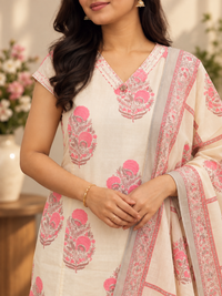 Pure Cotton 3 pcs Salwar - Pink