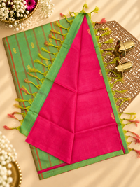 Chinnalampattu Saree - Pink with Green