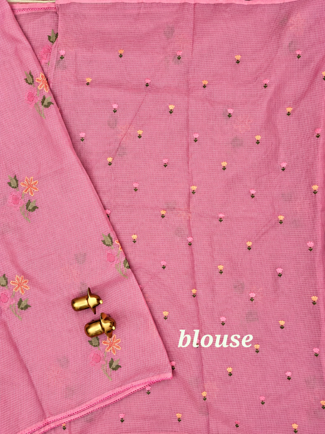 Premium Super Net Kota Saree - Pastel Pink