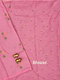 Premium Super Net Kota Saree - Pastel Pink