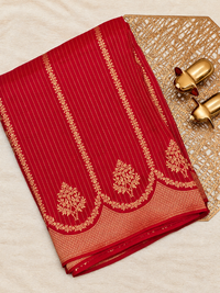 Semi Kathan Silk Saree - Red