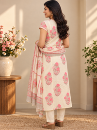 Pure Cotton 3 pcs Salwar - Pink