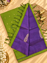 Chinnalampattu Saree - Purple with Green