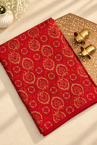 Georgette Saree - Tomato Red