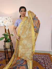 Bhagalpuri with Digital Prints - Sandal Yellow