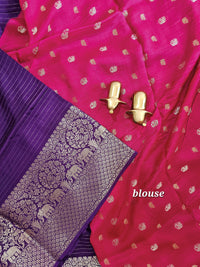 Semi Mysore Crepe Silk Saree - Purple