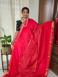 Semi Mysore Crepe Silk Saree - Red