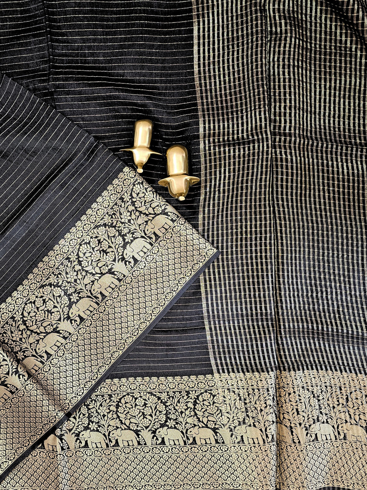 Semi Mysore Crepe Silk Saree - Black