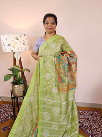 Bhagalpuri with Digital Prints - Green