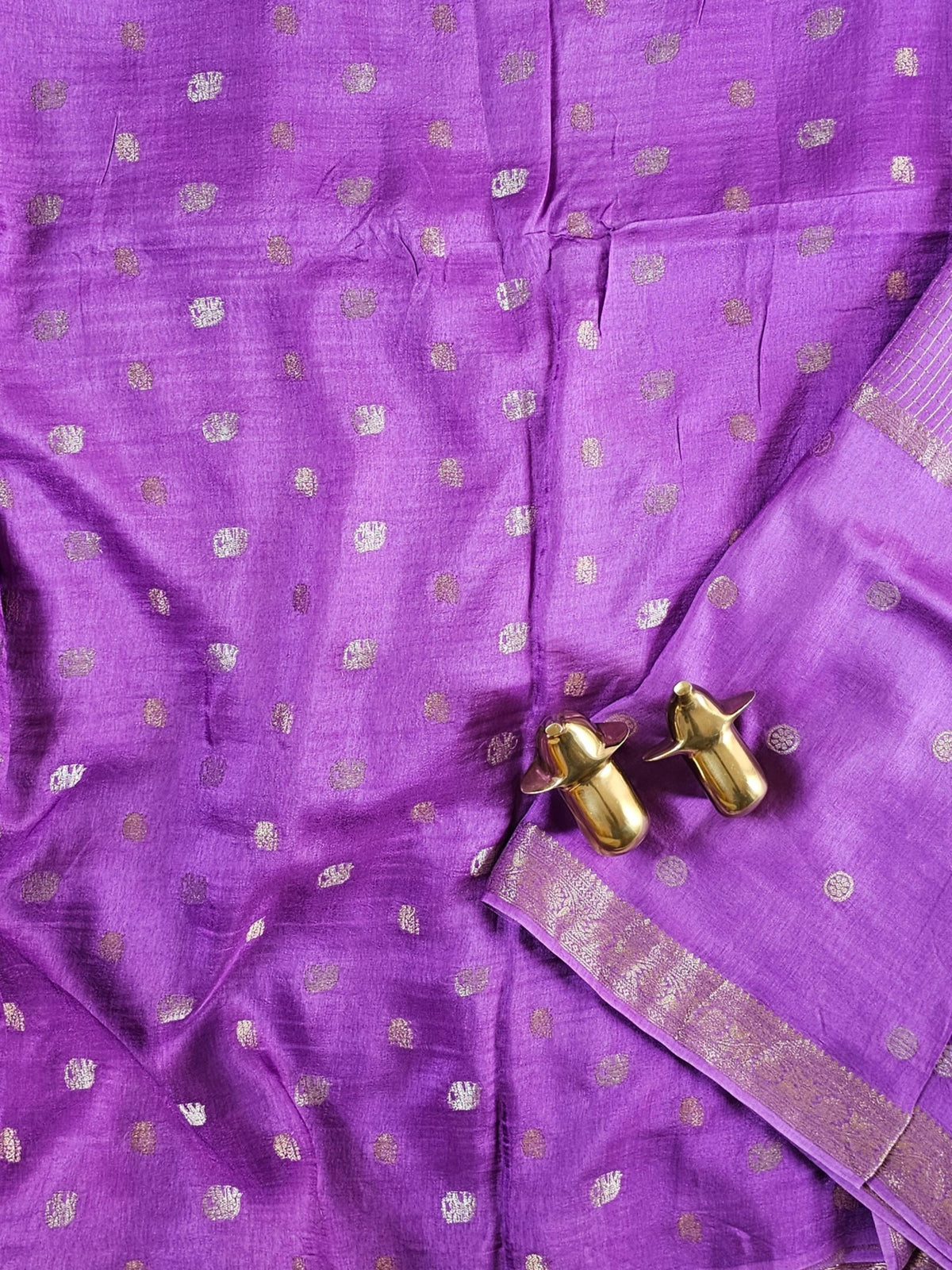 Semi Mysore Crepe Silk Saree - Lavender