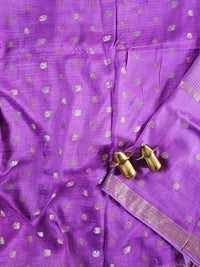 Semi Mysore Crepe Silk Saree - Lavender