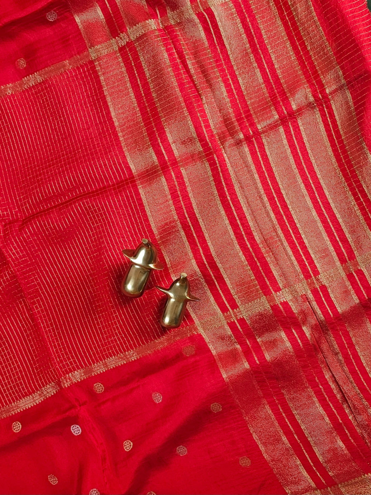 Semi Mysore Crepe Silk Saree - Red