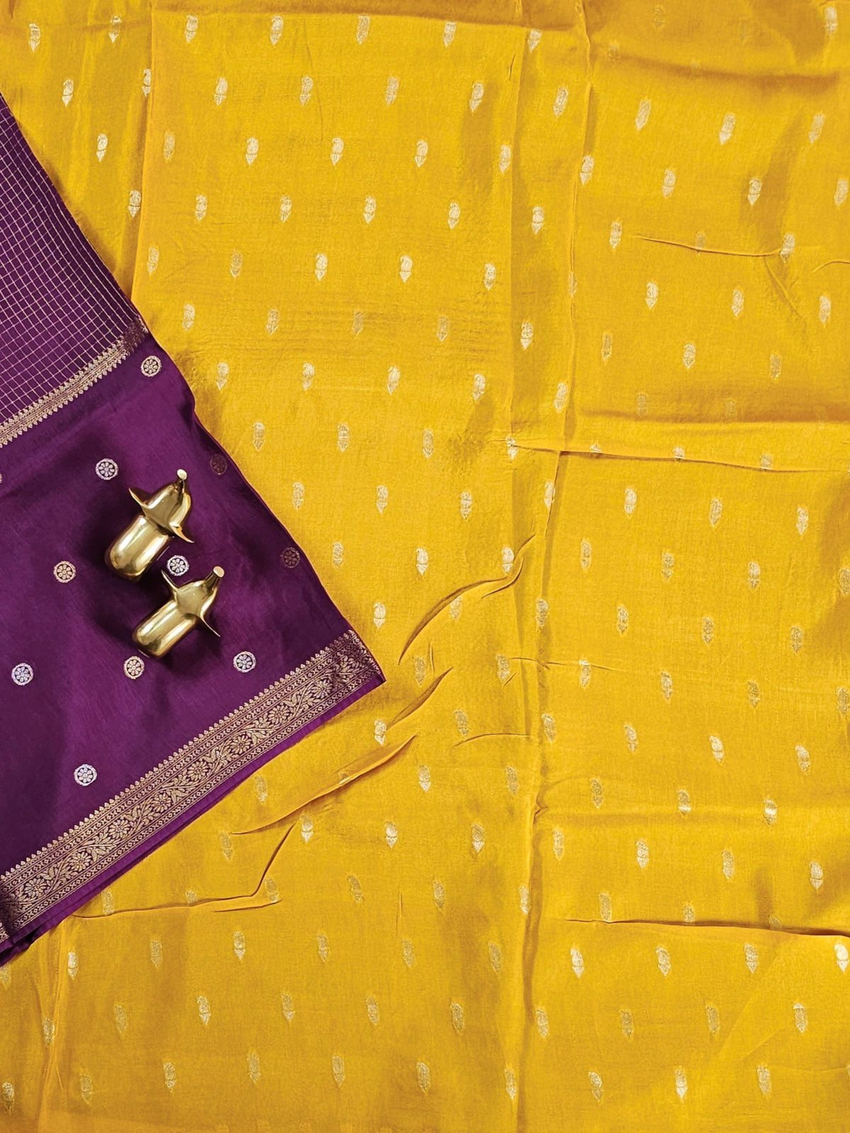 Semi Mysore Crepe Silk Saree - Dark Magenta Pink