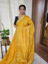 Semi Mysore Crepe Silk Saree - Yellow