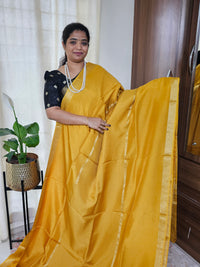 Semi Mysore Crepe Silk Saree - Yellow