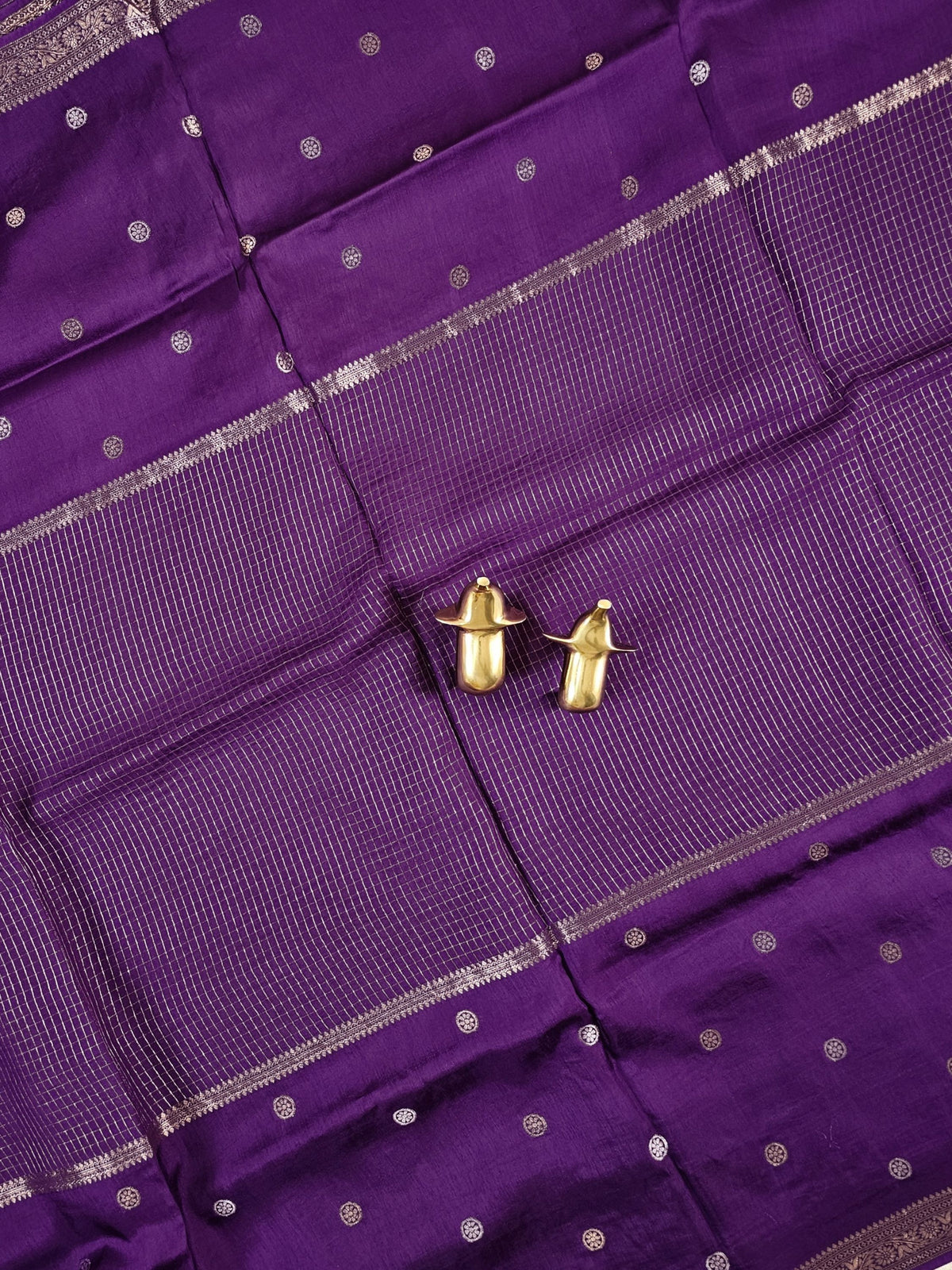 Semi Mysore Crepe Silk Saree - Dark Purple