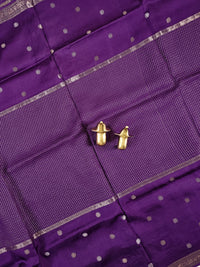 Semi Mysore Crepe Silk Saree - Dark Purple