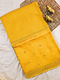 Semi Mysore Crepe Silk Saree - Yellow