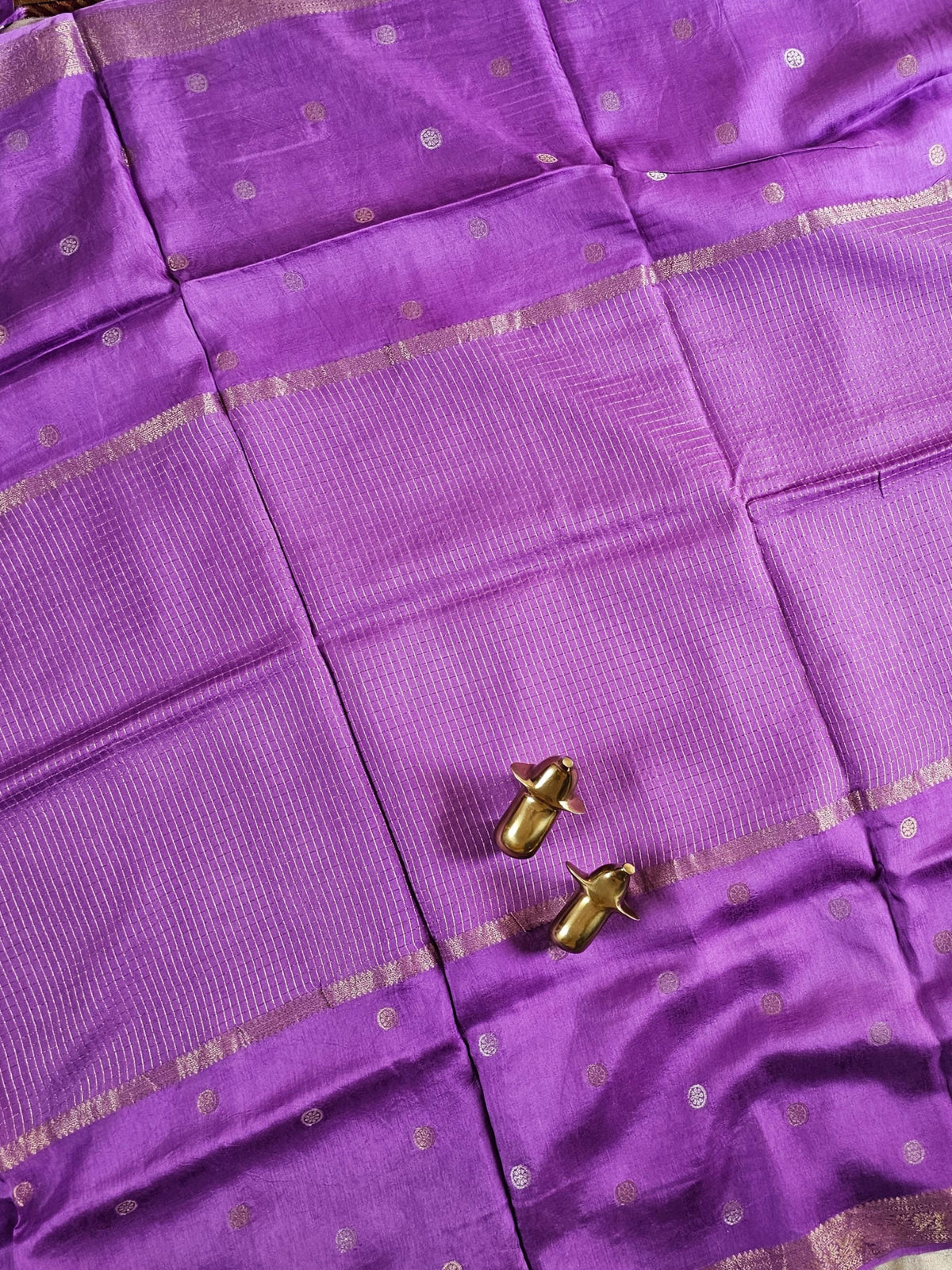 Semi Mysore Crepe Silk Saree - Lavender