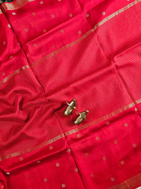 Semi Mysore Crepe Silk Saree - Red