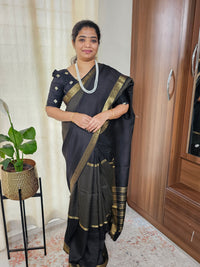 Semi Mysore Crepe Silk Saree - Black