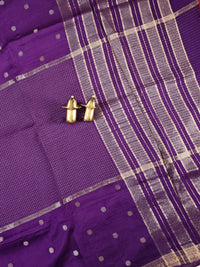 Semi Mysore Crepe Silk Saree - Dark Purple