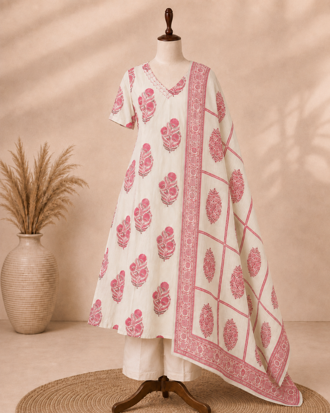 Pure Cotton 3 pcs Salwar - Pink