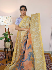 Bhagalpuri with Digital Prints - Sandal Yellow