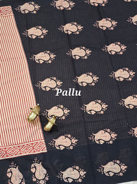 Mul Mul Cotton  - Red Stripe with Black