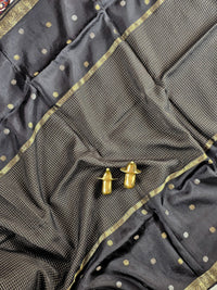 Semi Mysore Crepe Silk Saree - Black