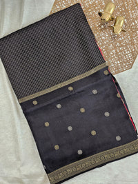Semi Mysore Crepe Silk Saree - Black