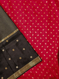 Semi Mysore Crepe Silk Saree - Black