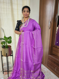 Semi Mysore Crepe Silk Saree - Lavender