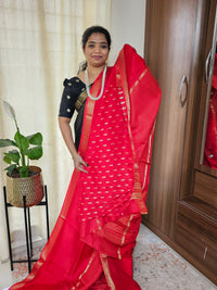 Semi Mysore Crepe Silk Saree - Red