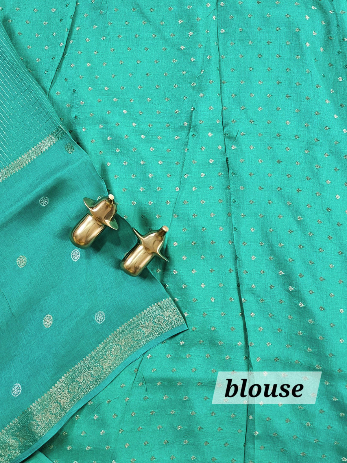 Semi Mysore Crepe Silk Saree - Sea Green