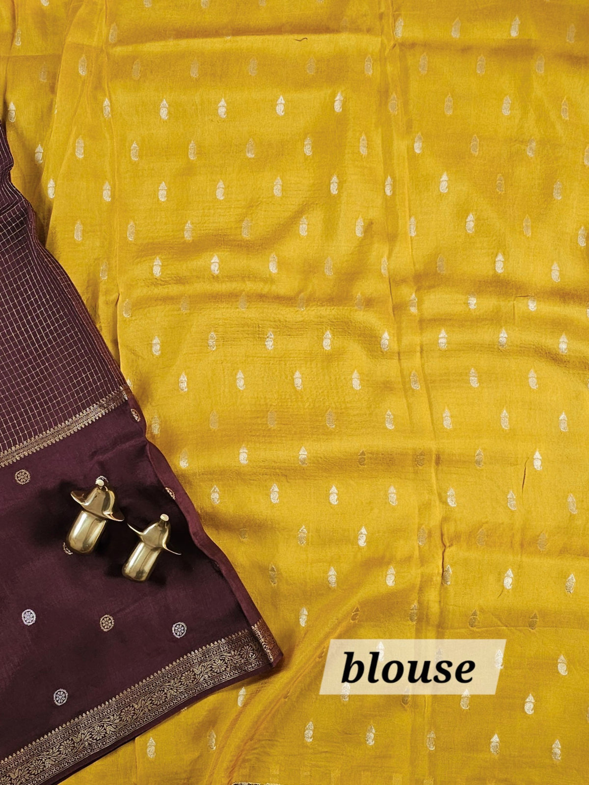 Semi Mysore Crepe Silk Saree - Brown