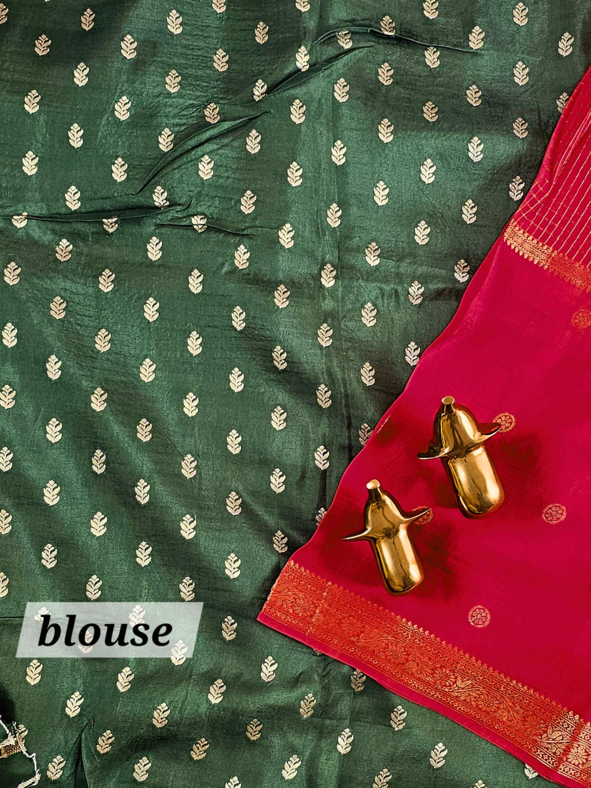 Semi Mysore Crepe Silk Saree - Red
