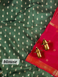 Semi Mysore Crepe Silk Saree - Red
