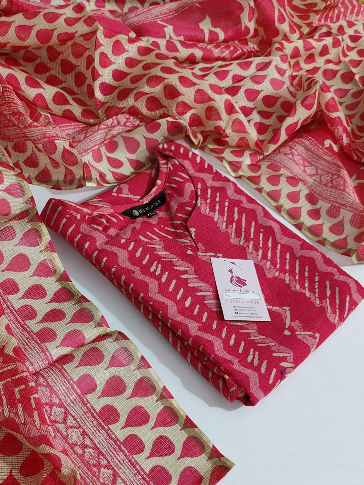 Chanderi Cotton  - Pink