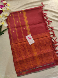 Dual Shade Sea Green with Maroon Pallu Chinnalampattu Long Border Saree