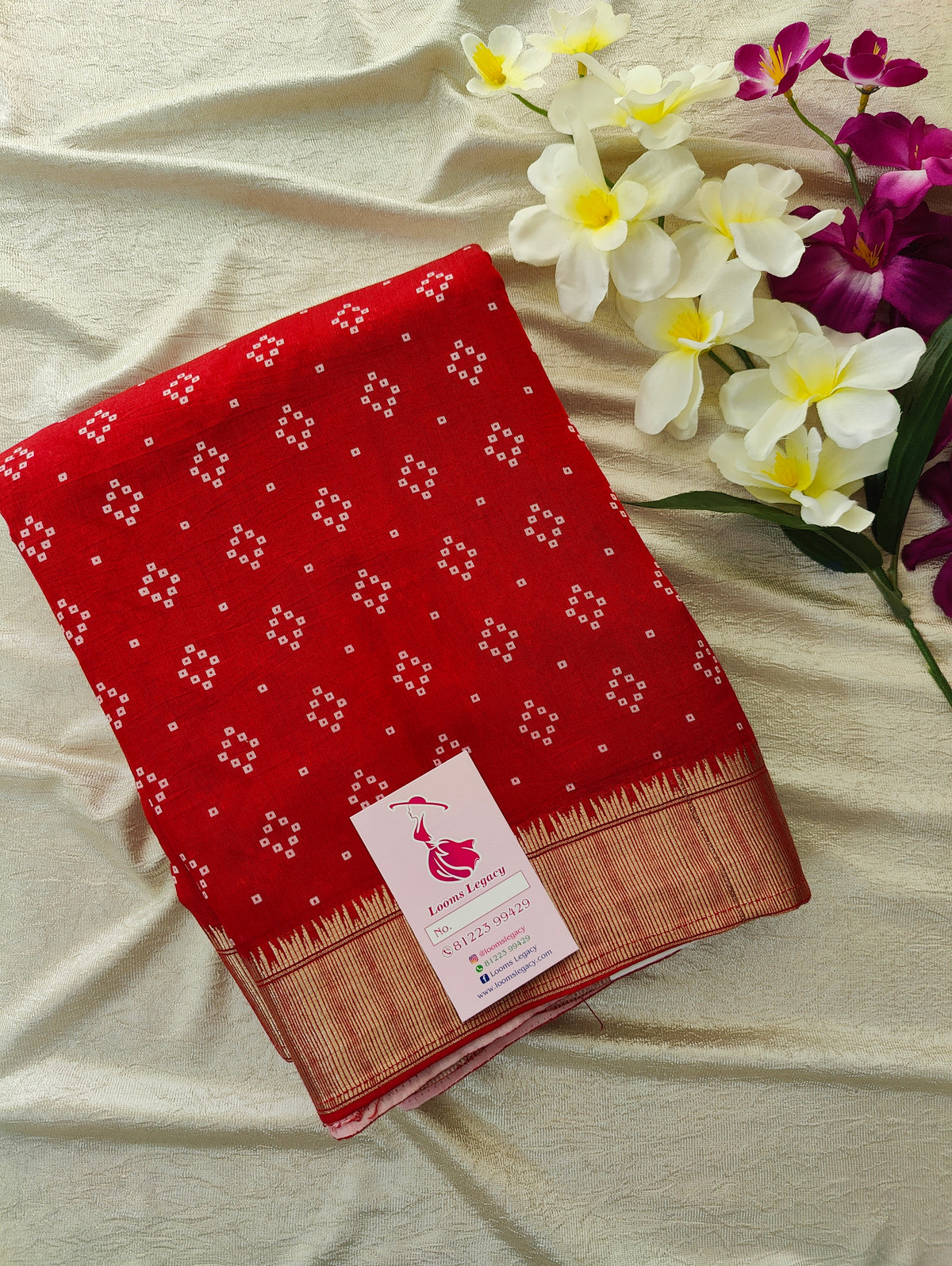 Semi Moonga Silk Saree - Red