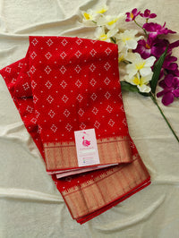 Semi Moonga Silk Saree - Red