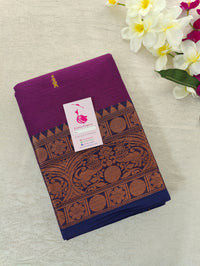 Dark Purple with Blue Kanchi Cotton