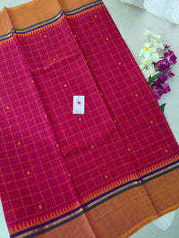 Pink Checks Kanchi Cotton