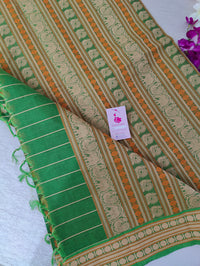 Green 1000 Butta Kanchi Cotton with Grand Pallu